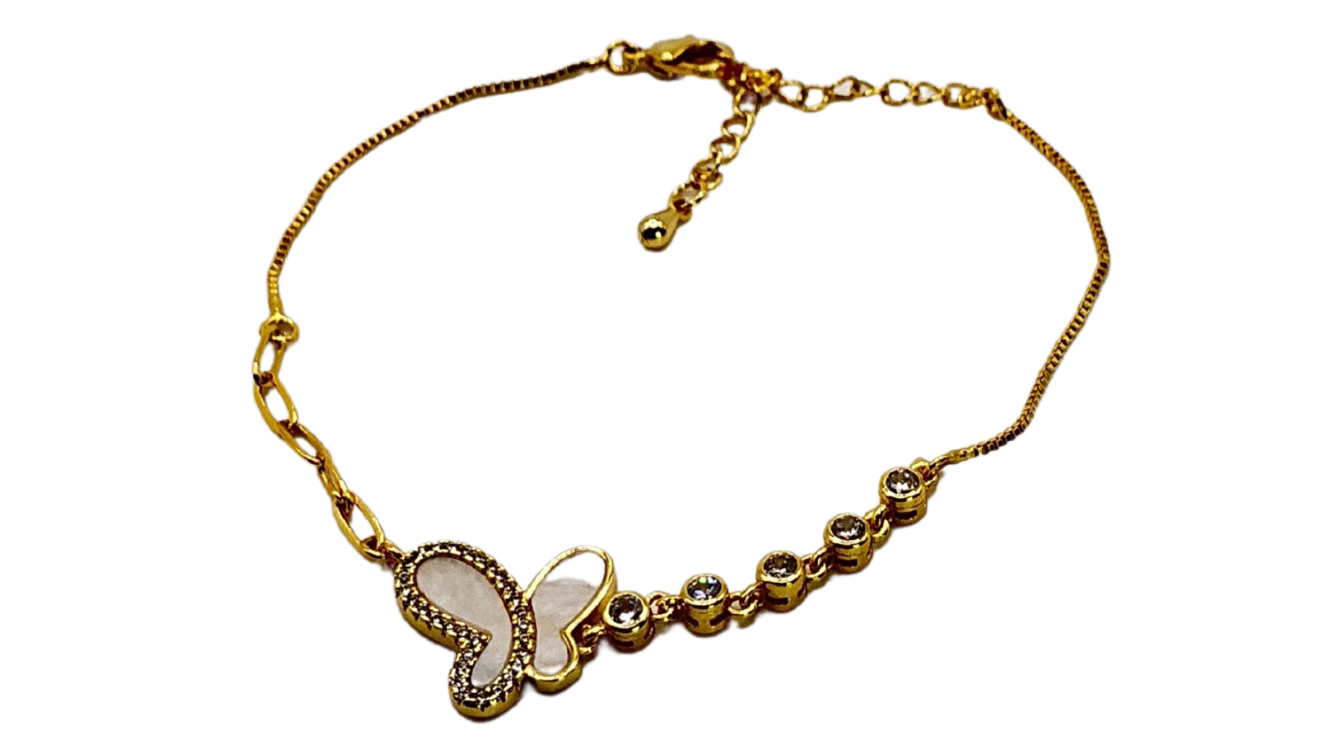 سوارة الفراشة الذهبية