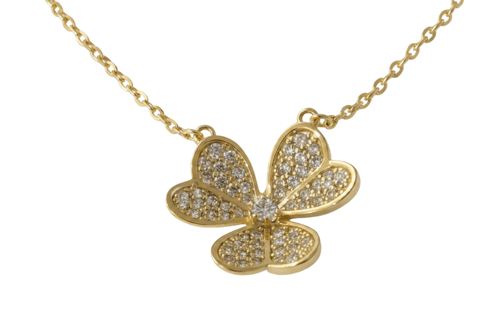 سلسال بتلات الزهرة المتلألئة ذهبي