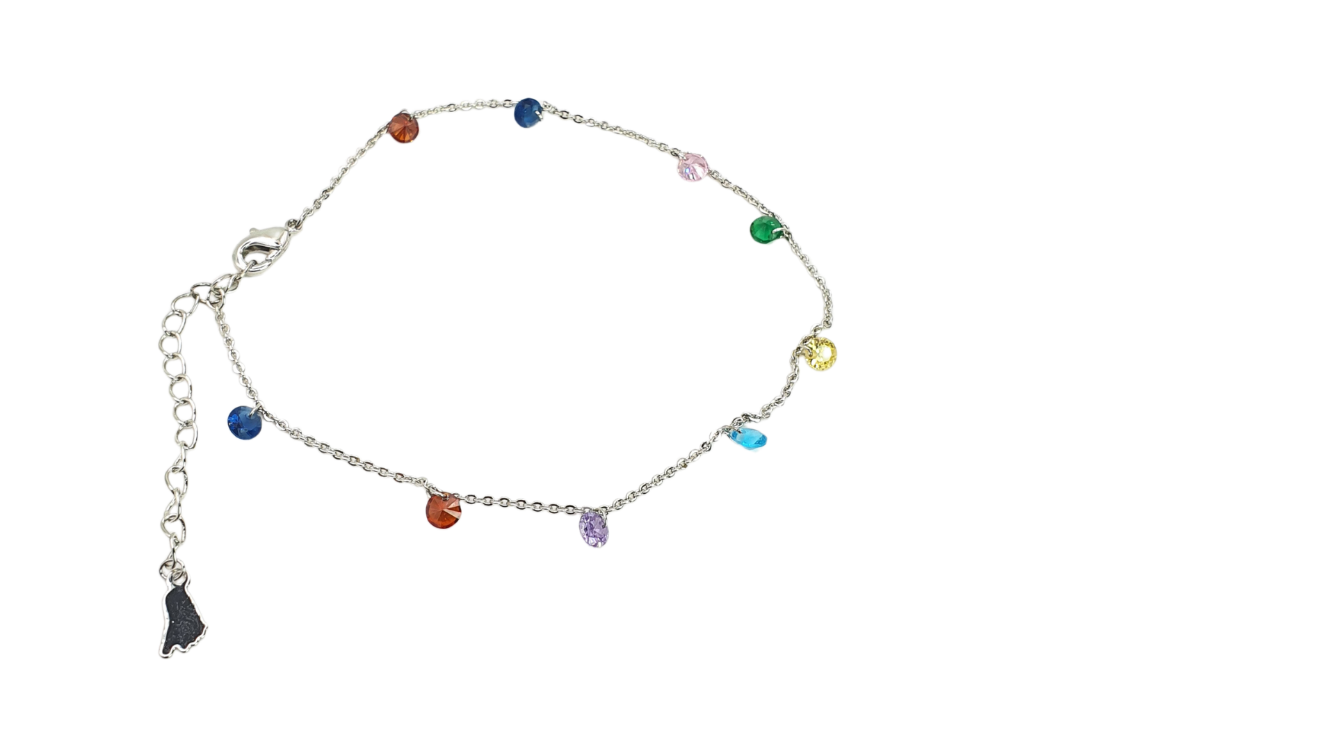 خلخال "ألوان الصيف" المرصّع بالكريستال الملون