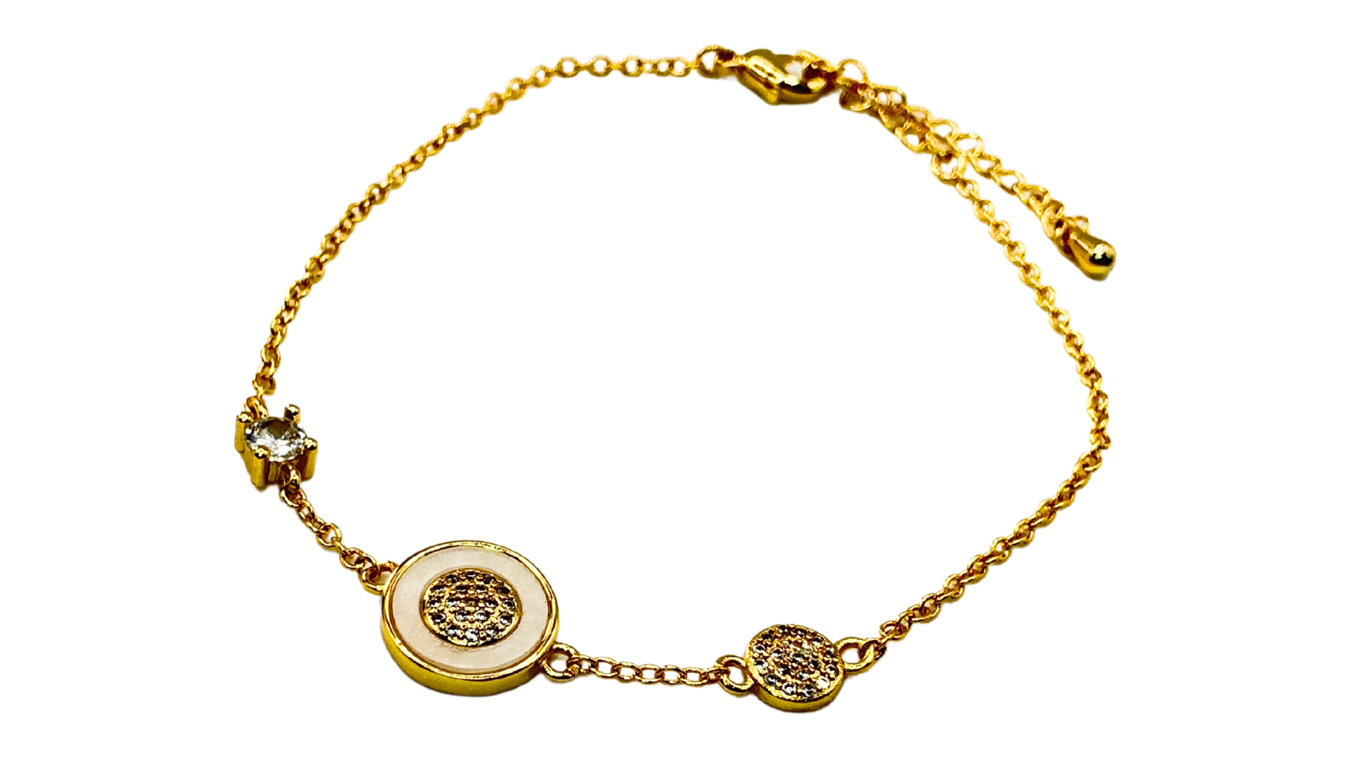 اسوارة ذهبية أنيقة مرصعة بالفصوص