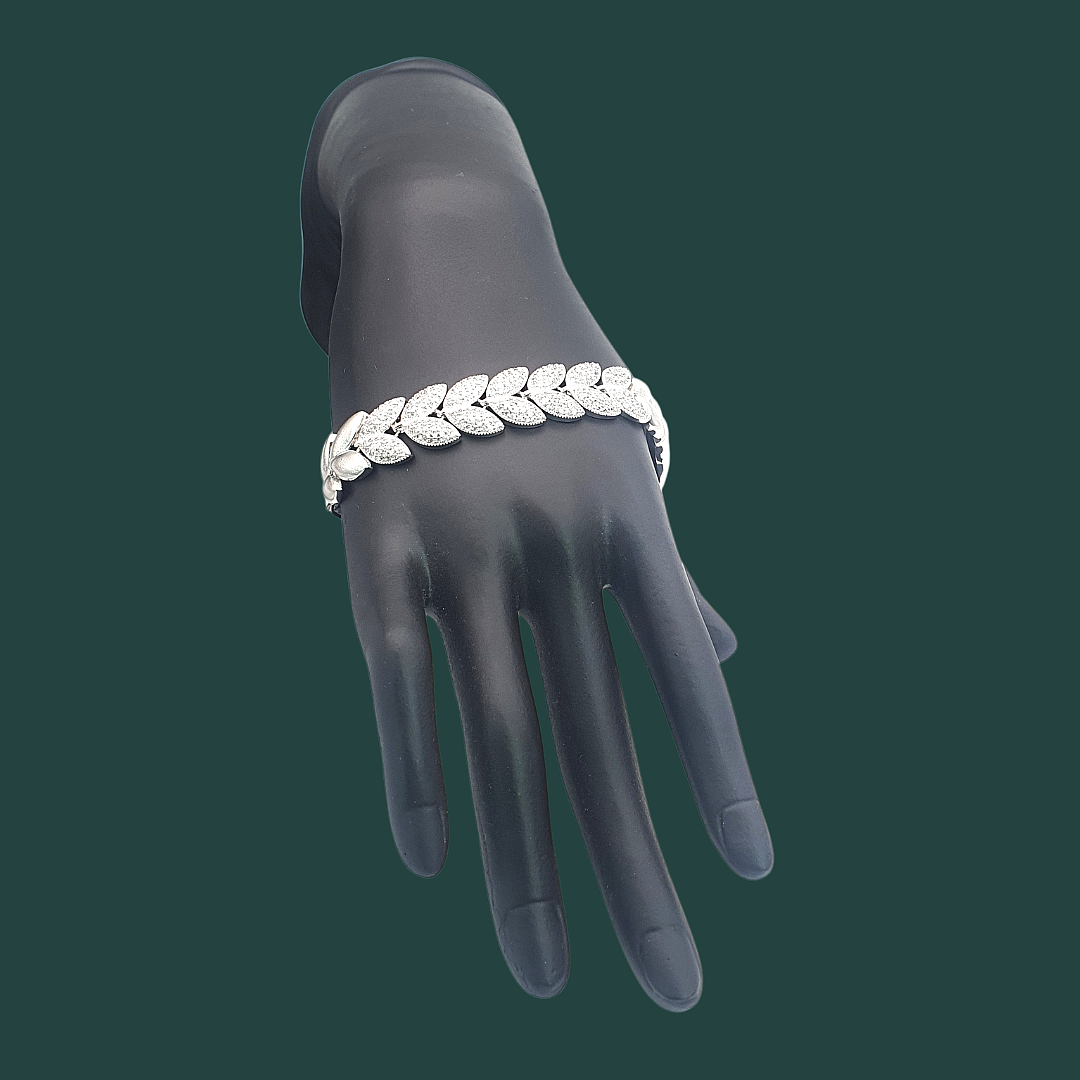 طقم فضه زركون ابيض فص ابيض كبير 4 قطع