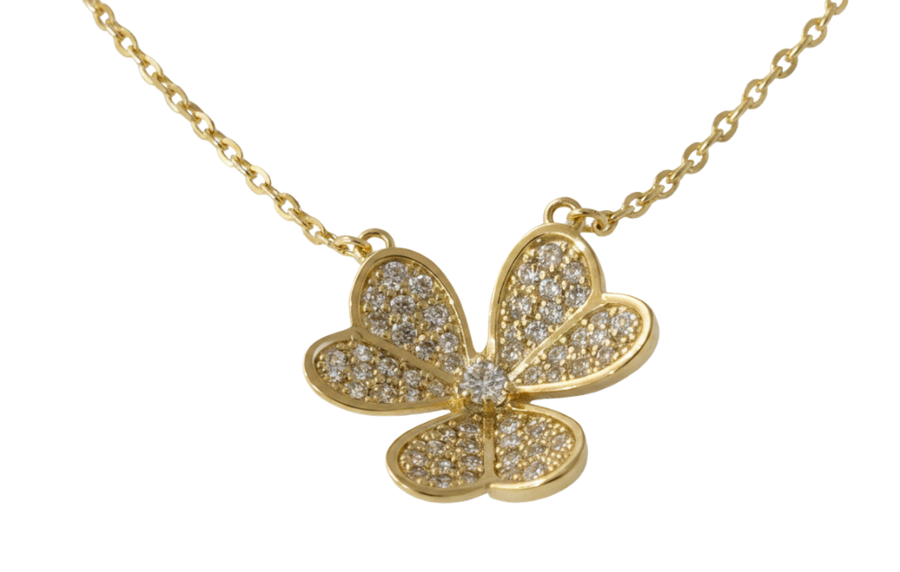 سلسال بتلات الزهرة المتلألئة - تصميم الفراشة