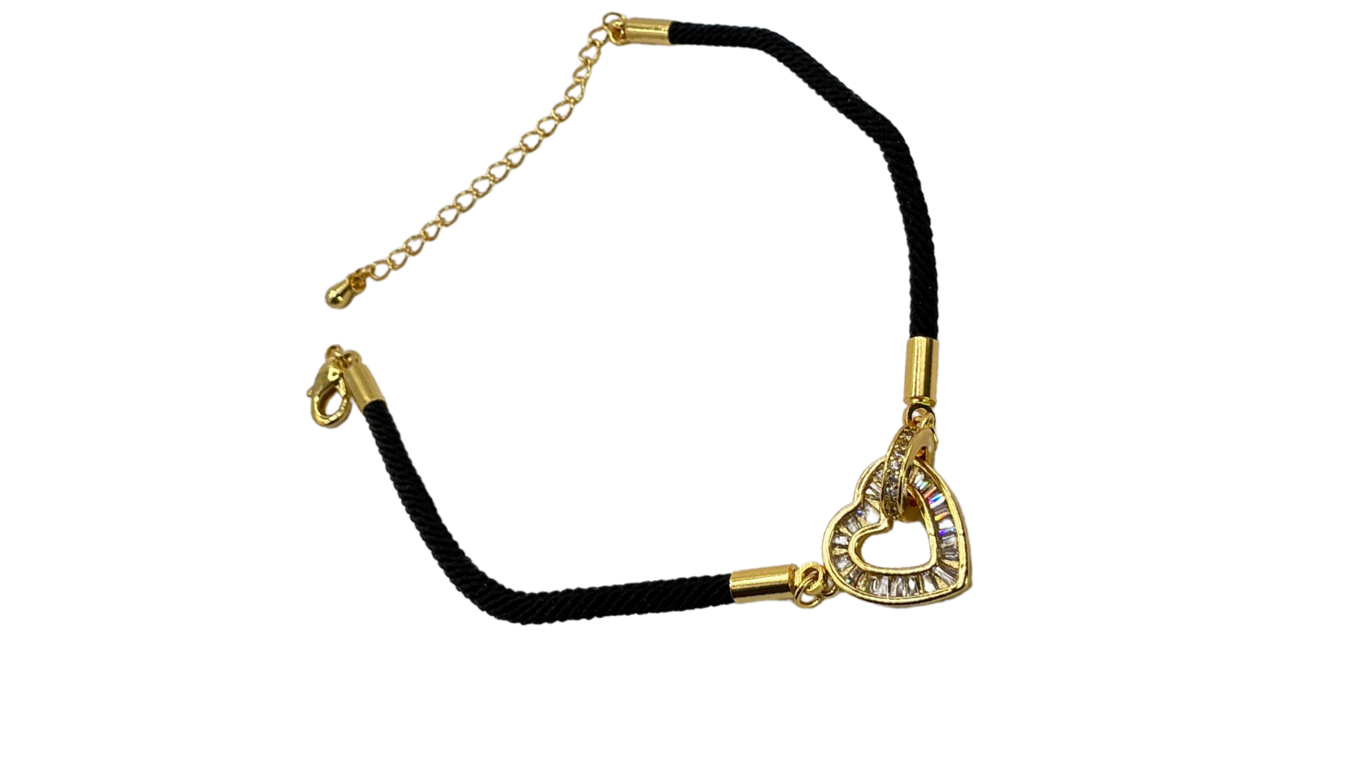 سوار بخيط "قلب الأناقة" مرصع بالزركون